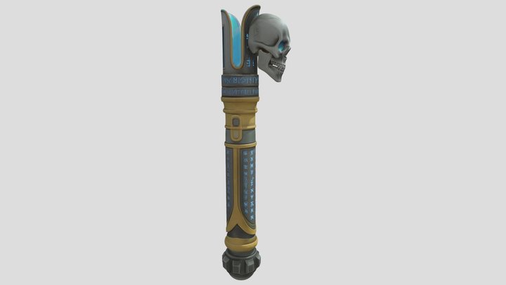 Lightsaber Hilt With Skull and Runes – Kostenloses 3D-Modell STL
