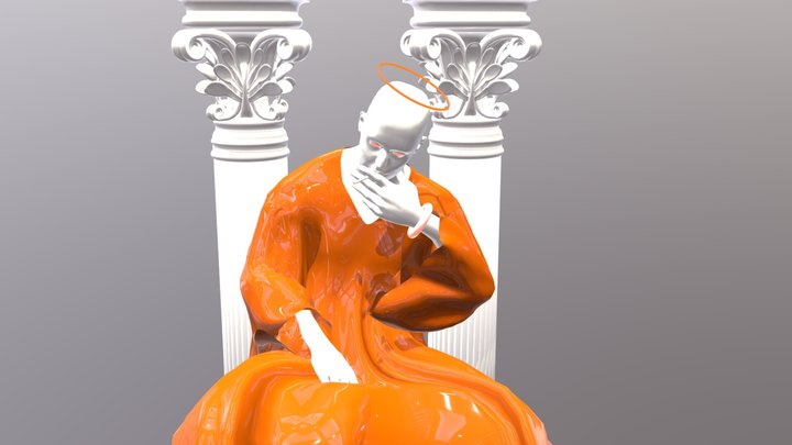 Orange Flame 3D Model