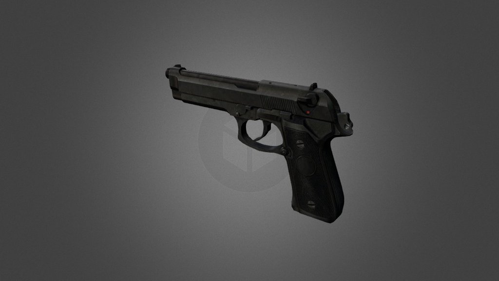 Handgun 2 - Beretta - 3D model by valga-games [f6d5986] - Sketchfab