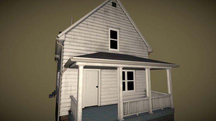 Americ an Football House 3D Model