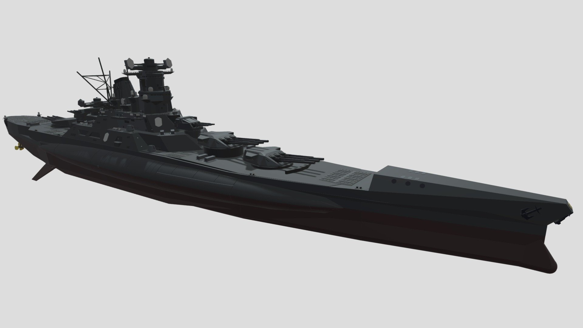 Modern Yamato Battleship - 3d Model By Munin (@belkanuav) [f6d5c6b 