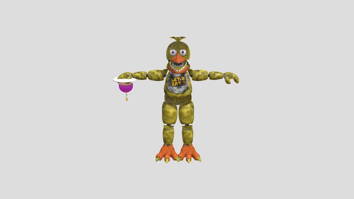 Unwithered Chica 3D Model