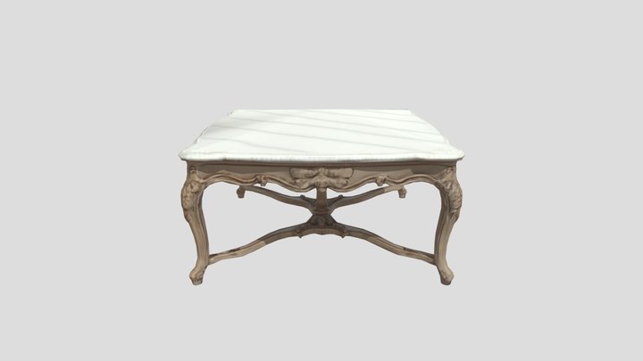 Elegant Carved Table 3D Model