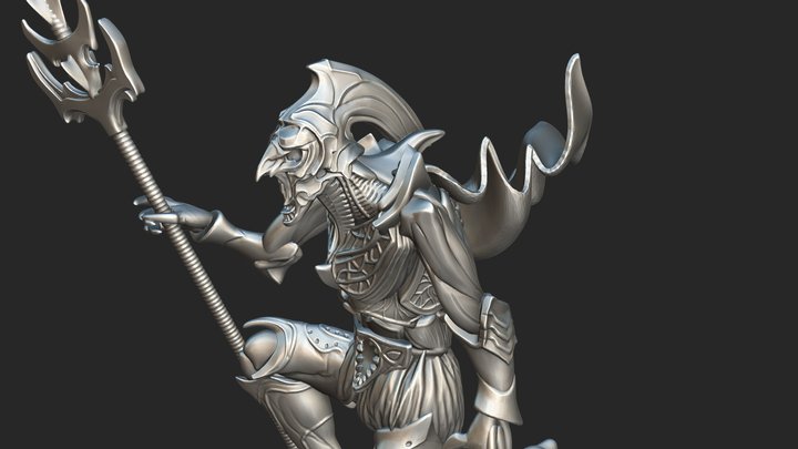 Cursed Guardian - Kneeling - Free Printable Mini 3D Model