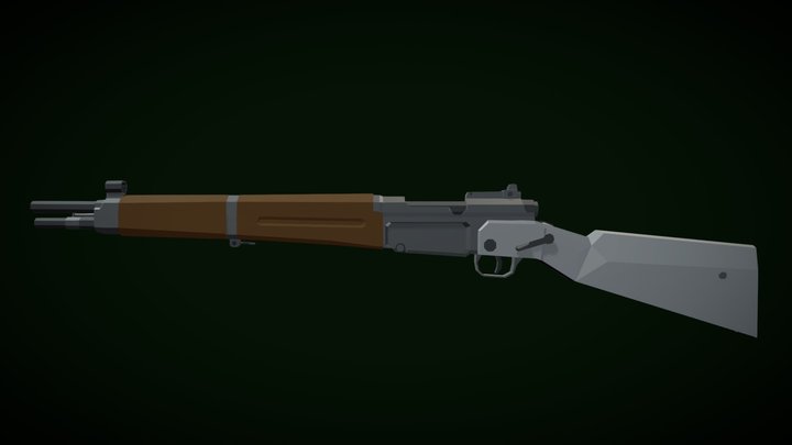 Lowpoly Mas 36 Paratrooper 3D Model