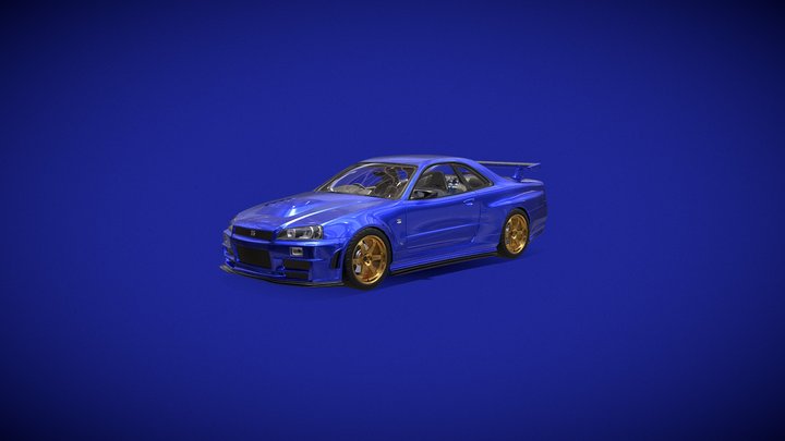 Nissan Skyline R34 GTR 3D Model