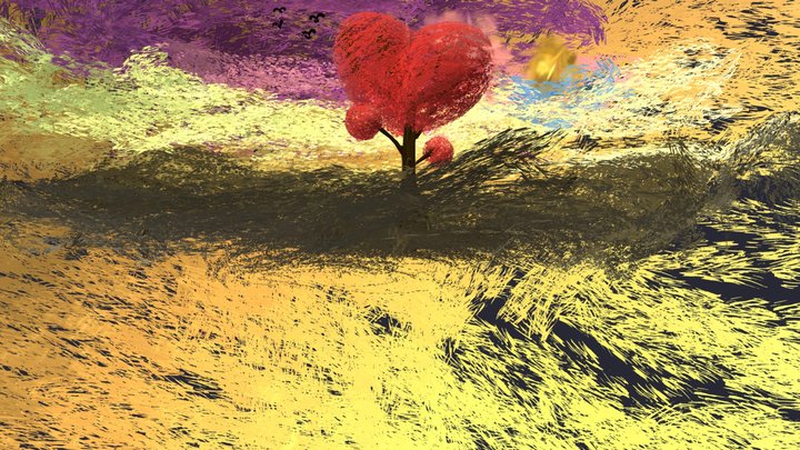 Heart Shaped Tree 3D Model