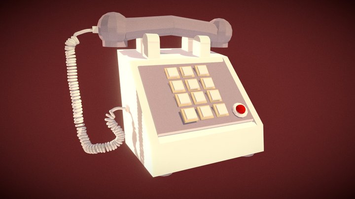 Telephone - Low Poly 3D Model