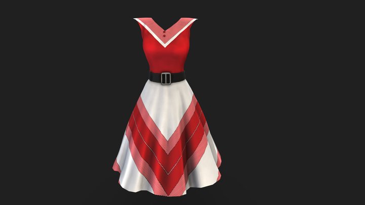 Retro Dress 3D Model