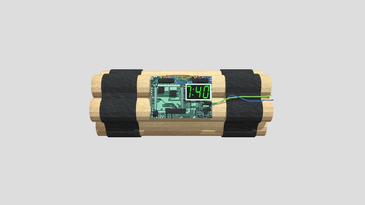 Bomb C4 CSGO Minecraft 3D Model