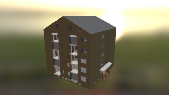 Residential building Zvezda (SketchUp) 3D Model