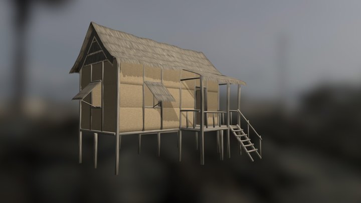 Atap (straw) house 3D Model