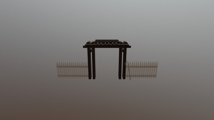 Gate - Fence - Staff 3D Model