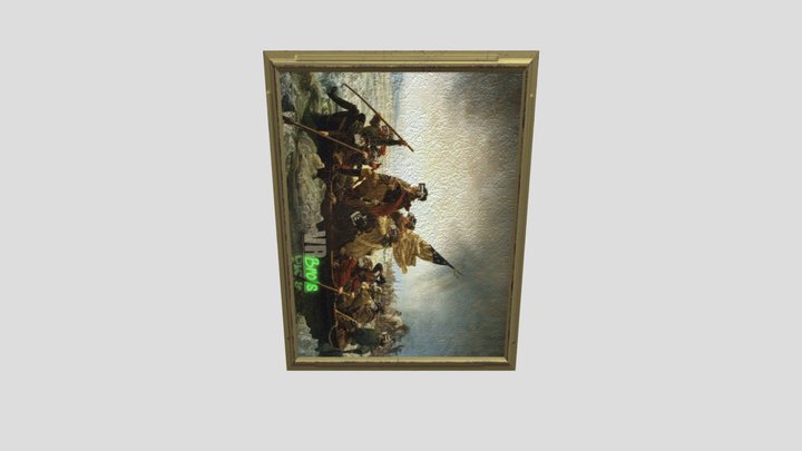 VR Bro's Framed VR Delaware crossing photo 3D Model