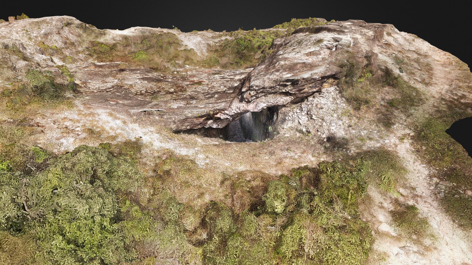 3D model Minas do Morro da Queimada – 016 - This is a 3D model of the Minas do Morro da Queimada - 016. The 3D model is about a large rock formation.