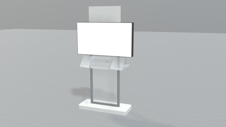 10. S.2 TOTEM WITH TV AND DIGITAL SIGNAGE 3D Model