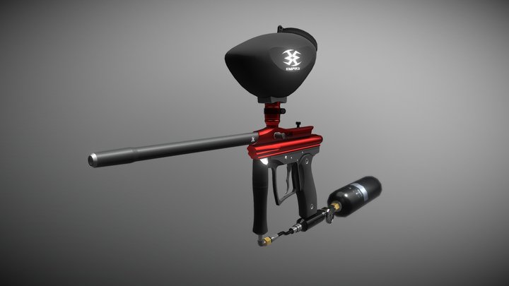 Paintball Gun Model 3D Model