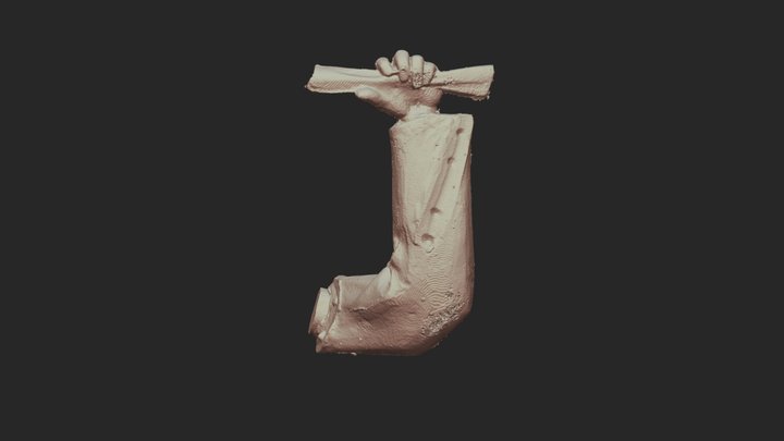 Rejected Study for Arm of Abraham Lincoln 3D Model