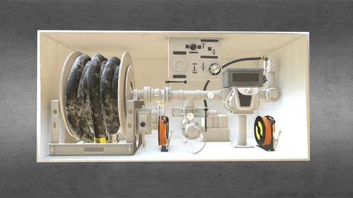 Fuel Truck Assembly 3D Model