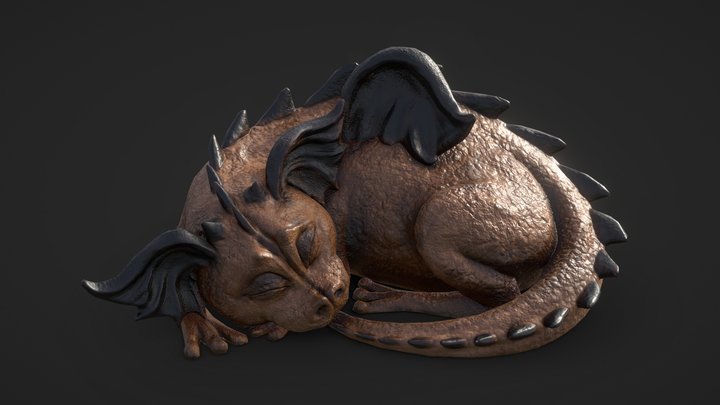 Dragon Sculpture 3D Model