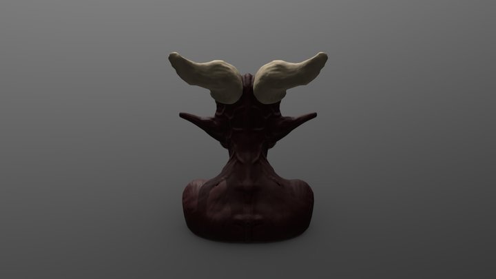 Creature sculpt - demon head 3D Model
