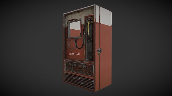 Rust Red Vending Machine 3D Model