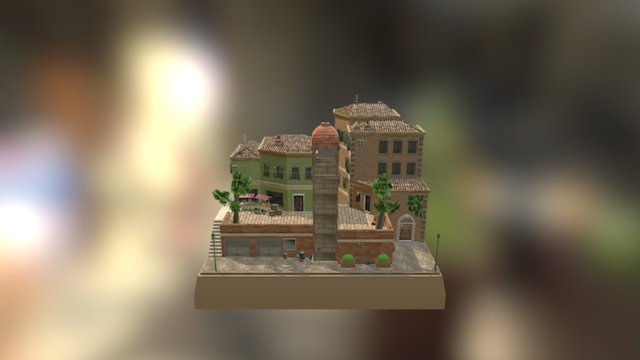 Italian City Scene - v2 3D Model