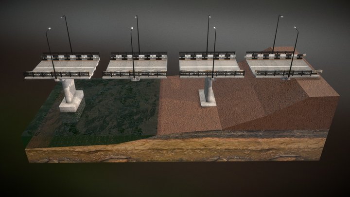 Bridge for cars 3D Model