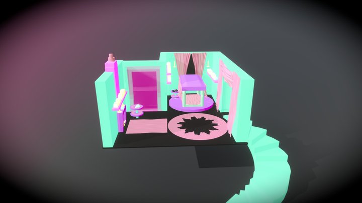 Cartoon Cosy Room 3D Model