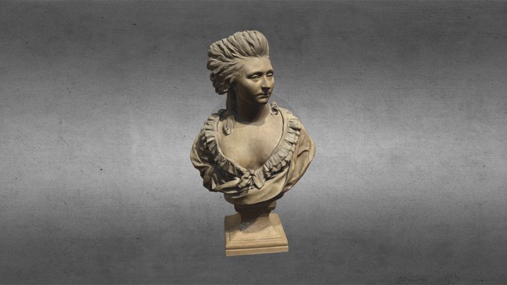 Bust of Angélique d'Hannetaire_Restored 3D Model