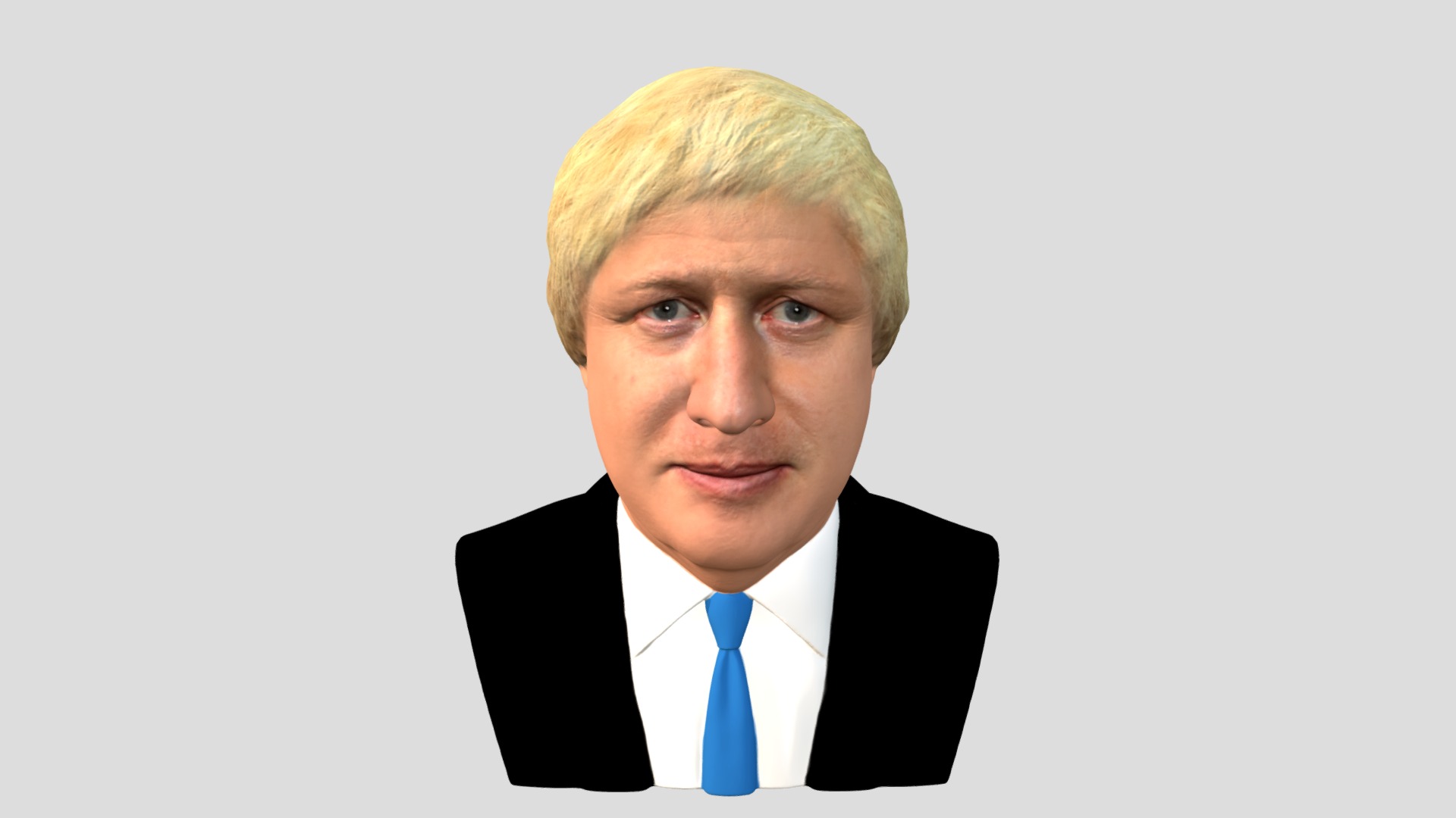 3D model Boris Johnson bust for full color 3D printing - This is a 3D model of the Boris Johnson bust for full color 3D printing. The 3D model is about a man in a suit.