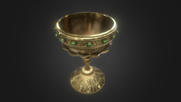 Gold Chalice (game ready asset)