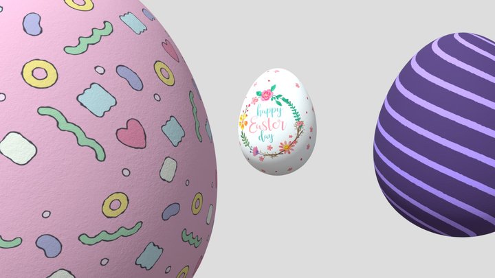 Easter Eggs 3D Model