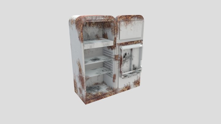 Rusty Fridge 3D Model