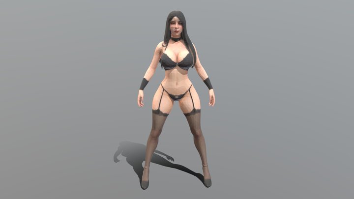 Elegance_in_Lace_women fbx 3D Model