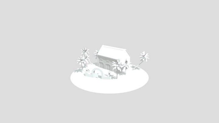 Island Scene 3D Model