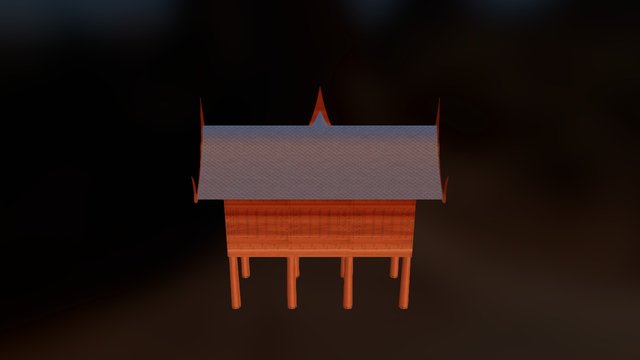 บ้านเรือนไทย 3D Model
