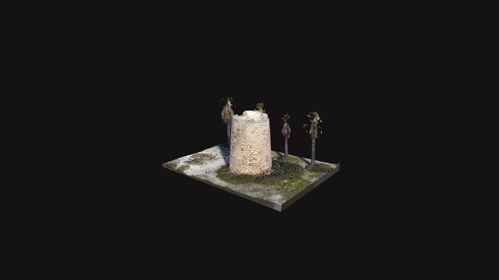 Torre di Mezza Spiaggia, Poetto Cagliari 3D Model