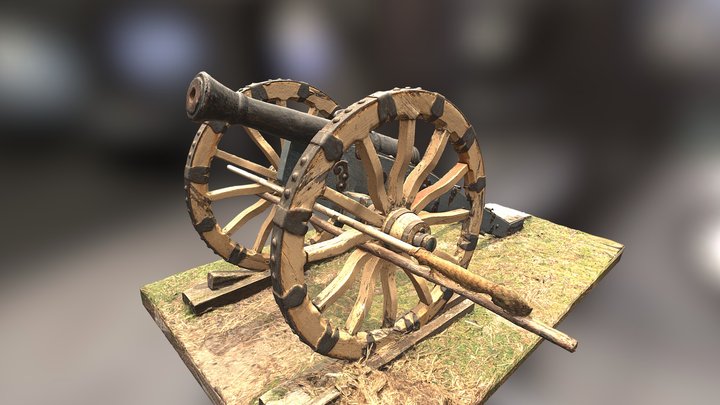 Medieval cannon 3D Model