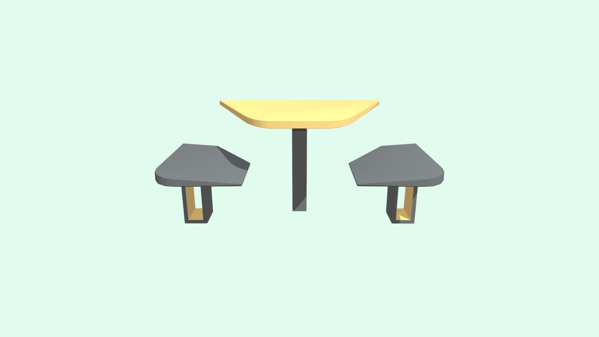 Hitbox: Outdoor Half Table (Decentraland)