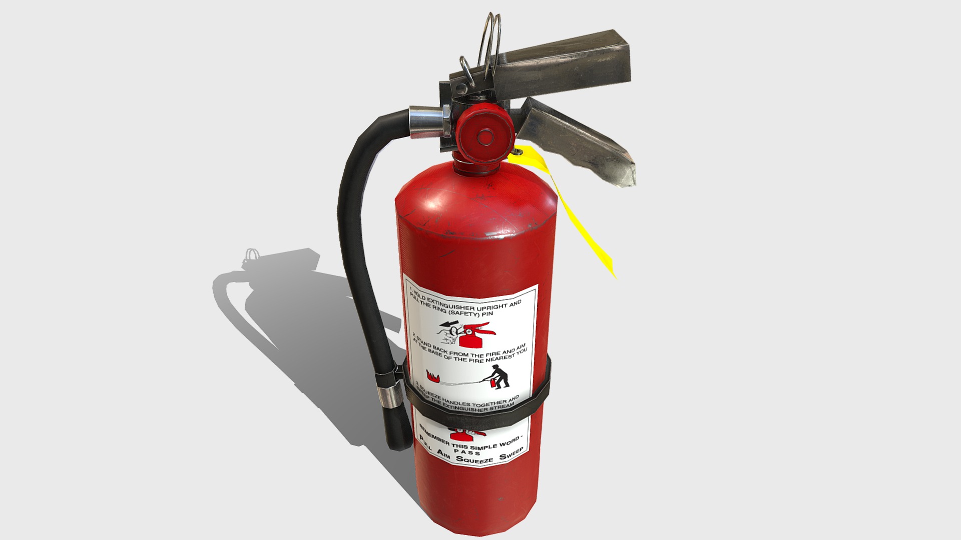 3D model Fire Extinguisher - This is a 3D model of the Fire Extinguisher. The 3D model is about a red fire extinguisher.
