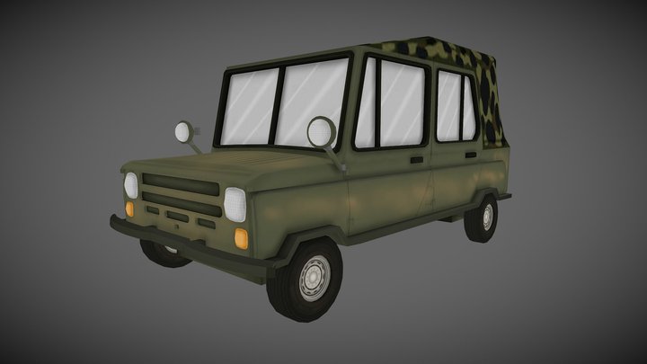 UAZ 469 Jeep 3D Model
