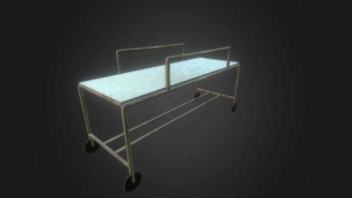 OLD Hospital Stretcher 3D Model