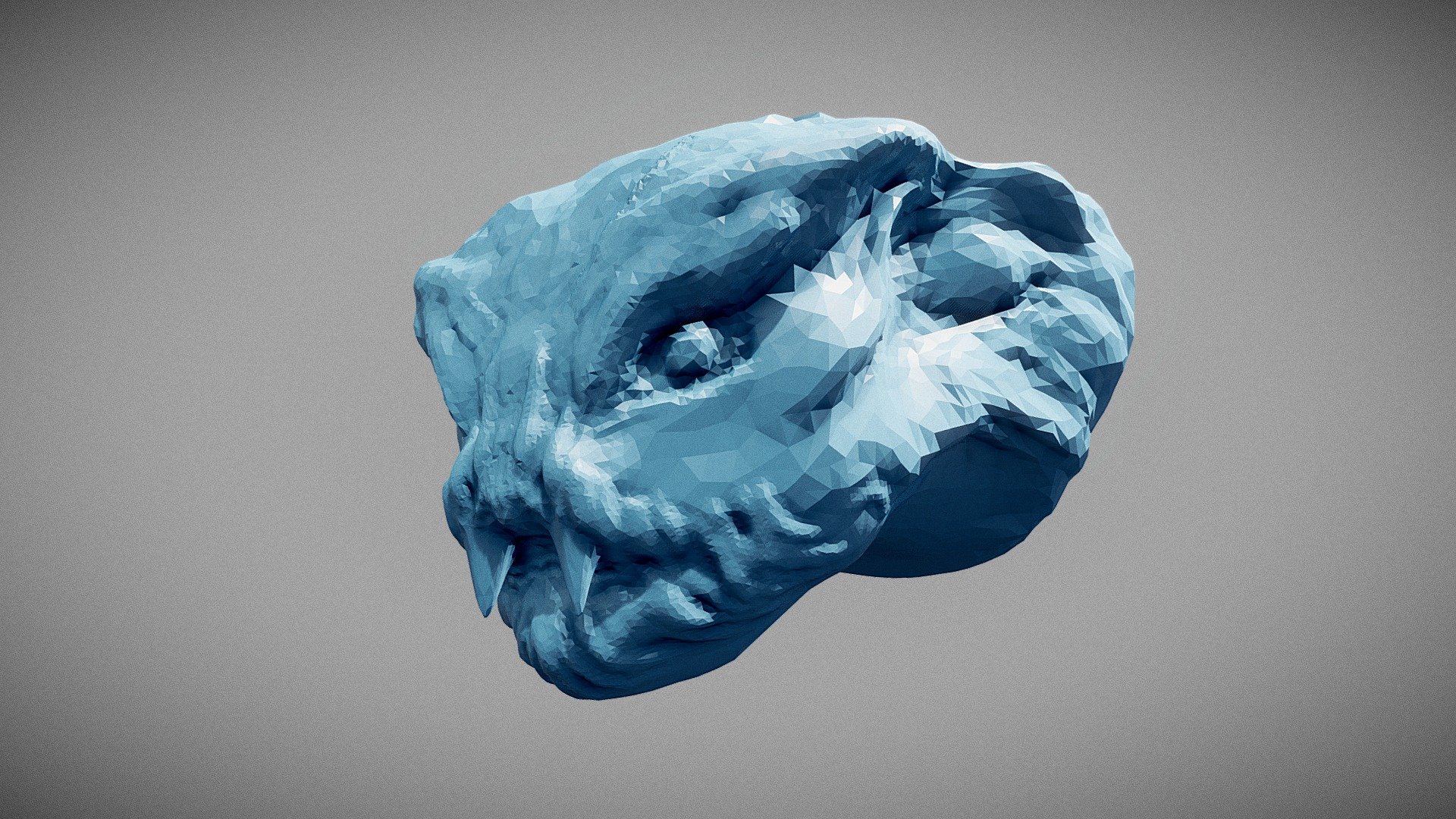 Monster Tiger Head Sculpture