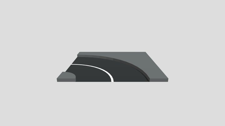 CurvedRoad 3D Model