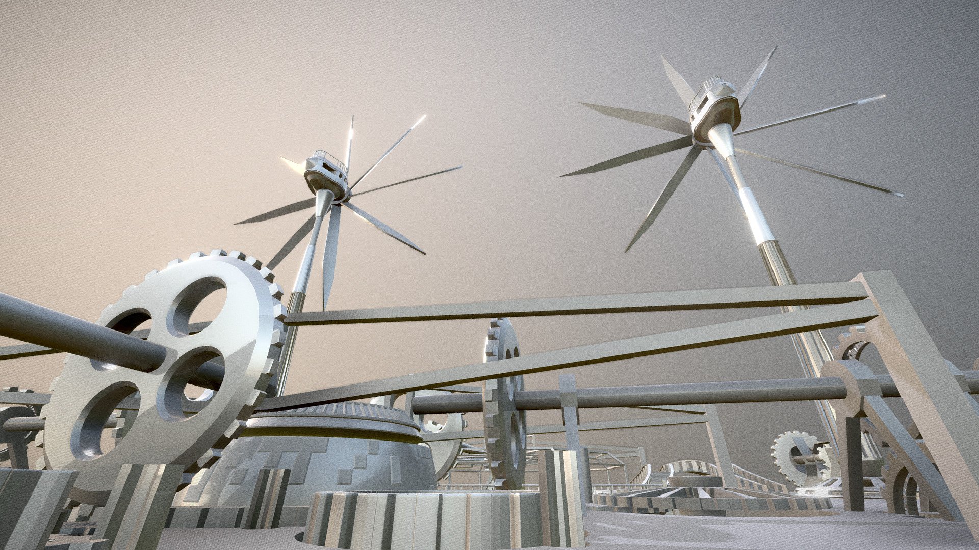 Mechanical City (WIP-2) Water and Wind Energy