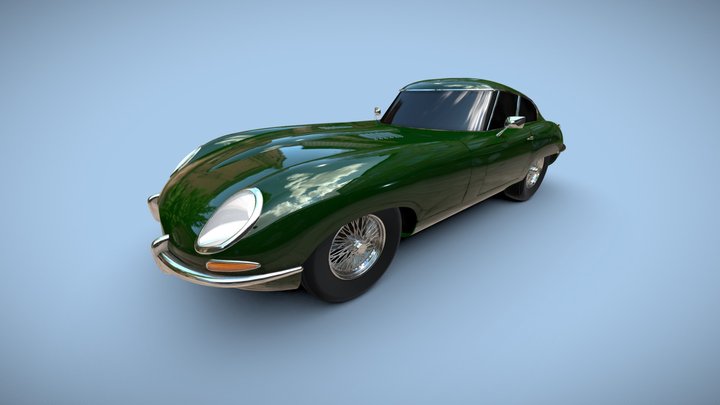 Jaguar E-type 3D Model