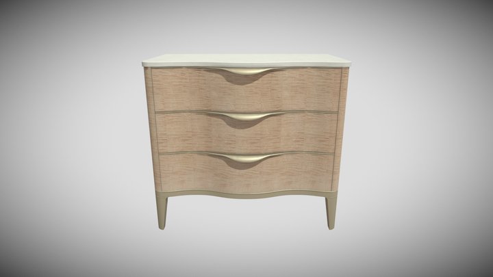 Michael Amini MALIBU CREST Cabinet Night Stand 3D Model