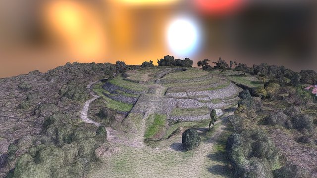 Preclassic site of Cuicuilco, Mexico. 3D Model