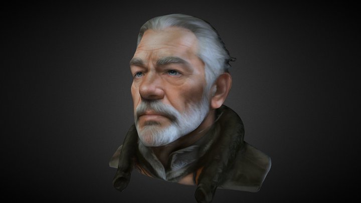 An old man - Head/Bust [MESHY]